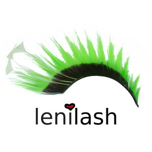lenilash - Falsche Schwarz Grüne Federwimpern 305
