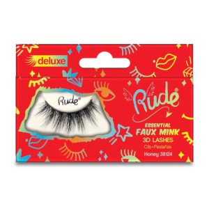 RUDE Cosmetics - 3D Eyelashes - Essential Faux Mink Deluxe 3D Lashes - Honey