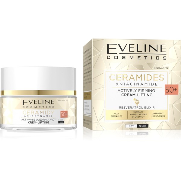 Eveline Cosmetics - Gesichtscreme - Ceramides and Niacinamides Actively Firming Cream-Lifting 50+