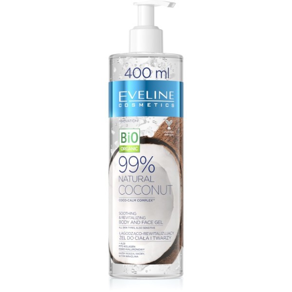 Eveline Cosmetics - Gesichts- & Körpergel - Bio Organic - 99% Natural Coconut Body & Face Gel - 400m