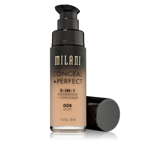 Milani - Foundation + Concealer - 2 in 1 - Conceal + Perfect - Light 00B
