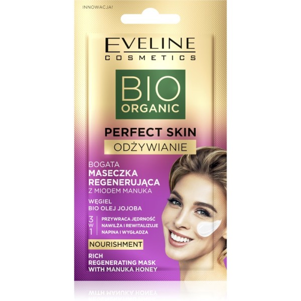 Eveline Cosmetics - Gesichtsmaske - Bio Organic - Perfect Skin Nährstoffreiche Regenerationsmaske -
