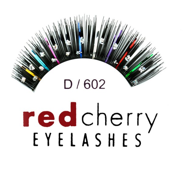 Red Cherry - False Eyelashes - Effect Lashes Glitter D602