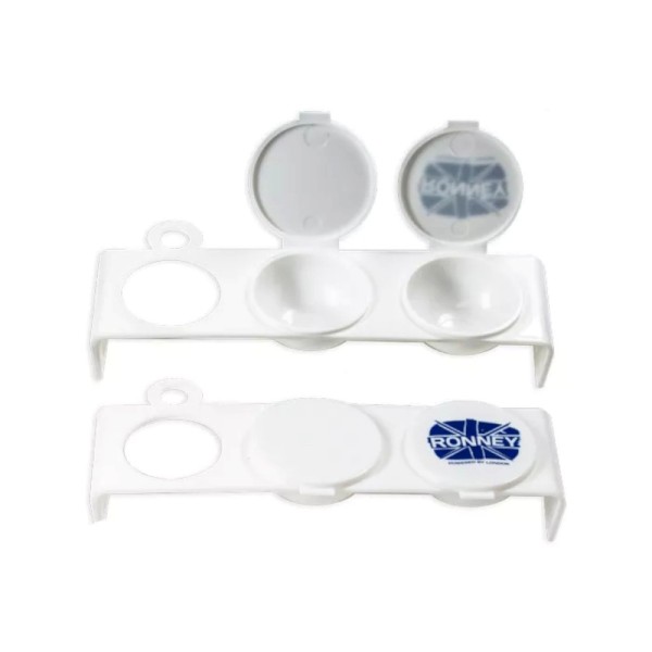 Ronney Professional - Acryl Mischbehälter - Triple Plastic Dappen Dish White
