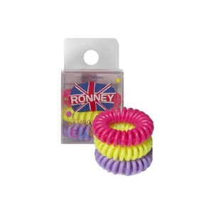 Ronney Professional - Haargummis - Funny Ring Bubble - Neon Pink, Gelb, Lavendel - 3 Stk