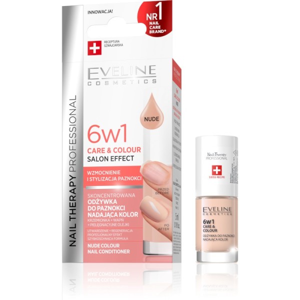 Eveline Cosmetics - Smalto per unghie - Nail Therapy Professional Care & Colour - Nude