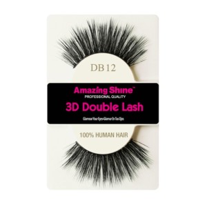Amazing Shine - False Eyelashes - 3D Double Lash DB12 - Human Hair